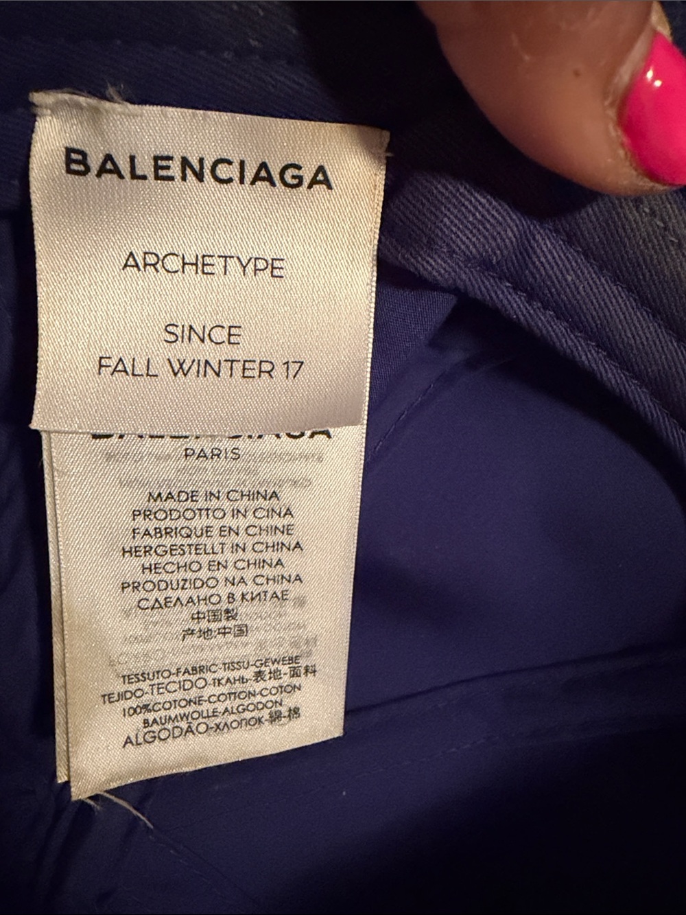 Authentic - Balenciaga Blue Embroidered Logo Baseball Cap - Picture 5 of 8